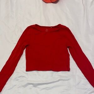 PacSun Women's Red Long Sleeve Tee